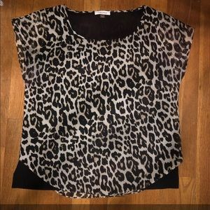 Calvin Klein Leopard Cheetah Blouse